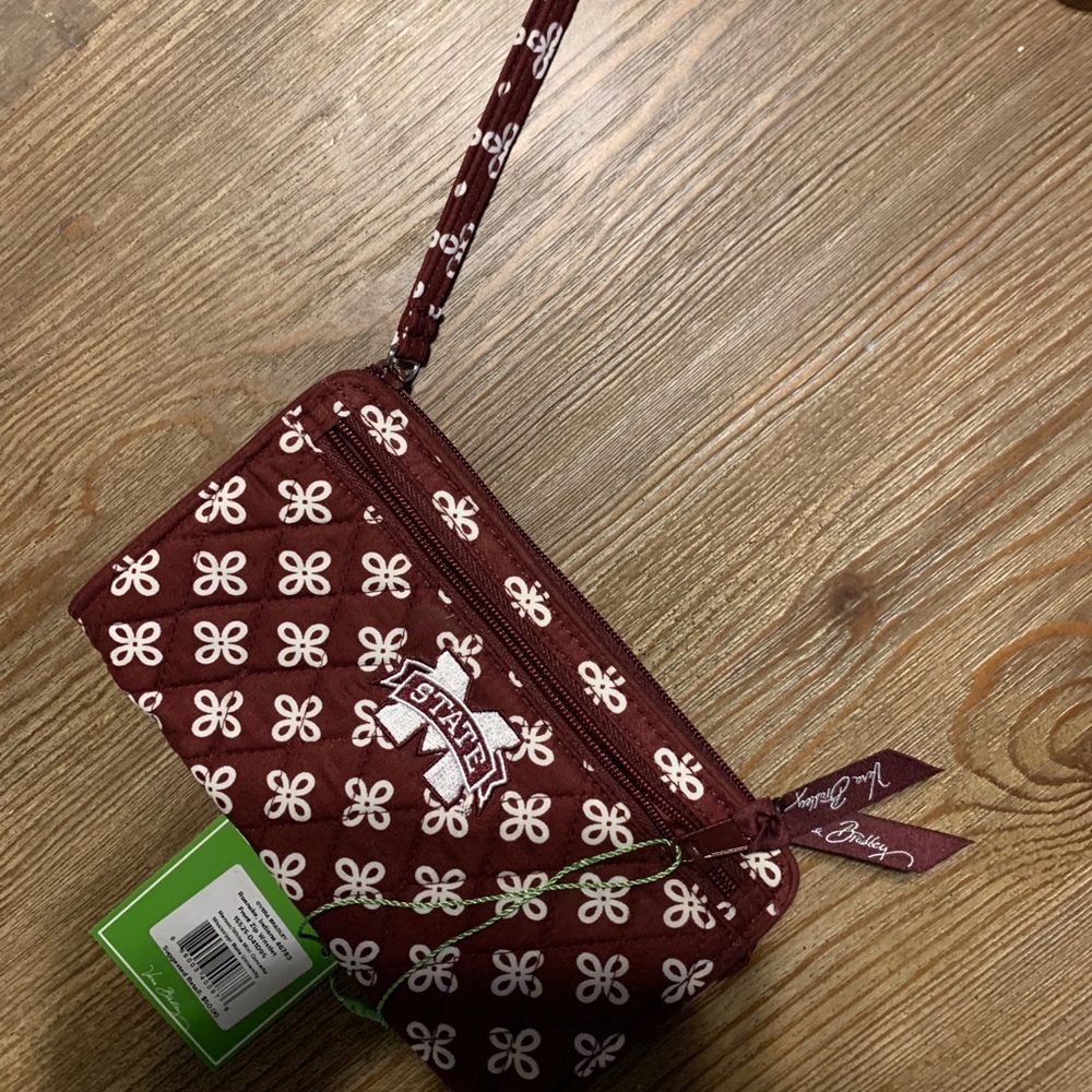 Vera Bradley front zip wristlet Mississippi state